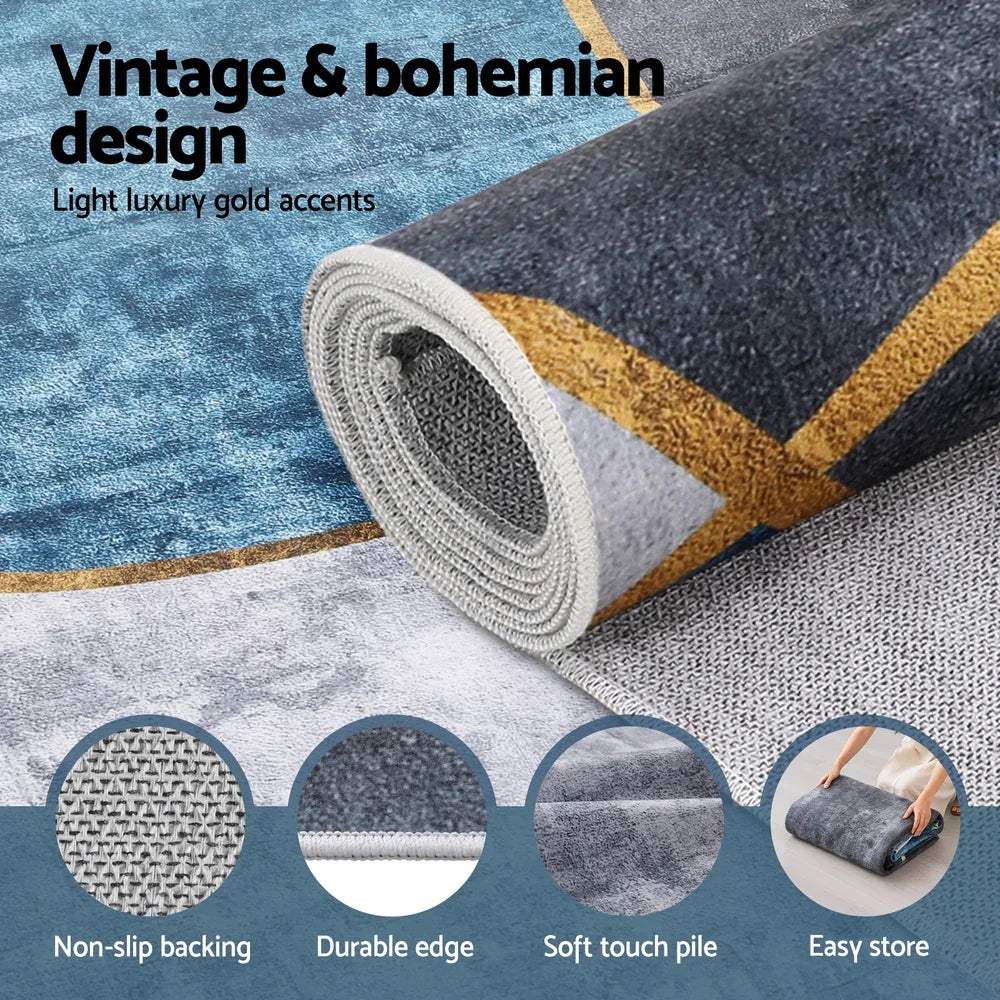 Artiss Washable Floor Rug 160X230cm Large Geometric Area Rug Modern Floor Carpet - Mekamart Australia