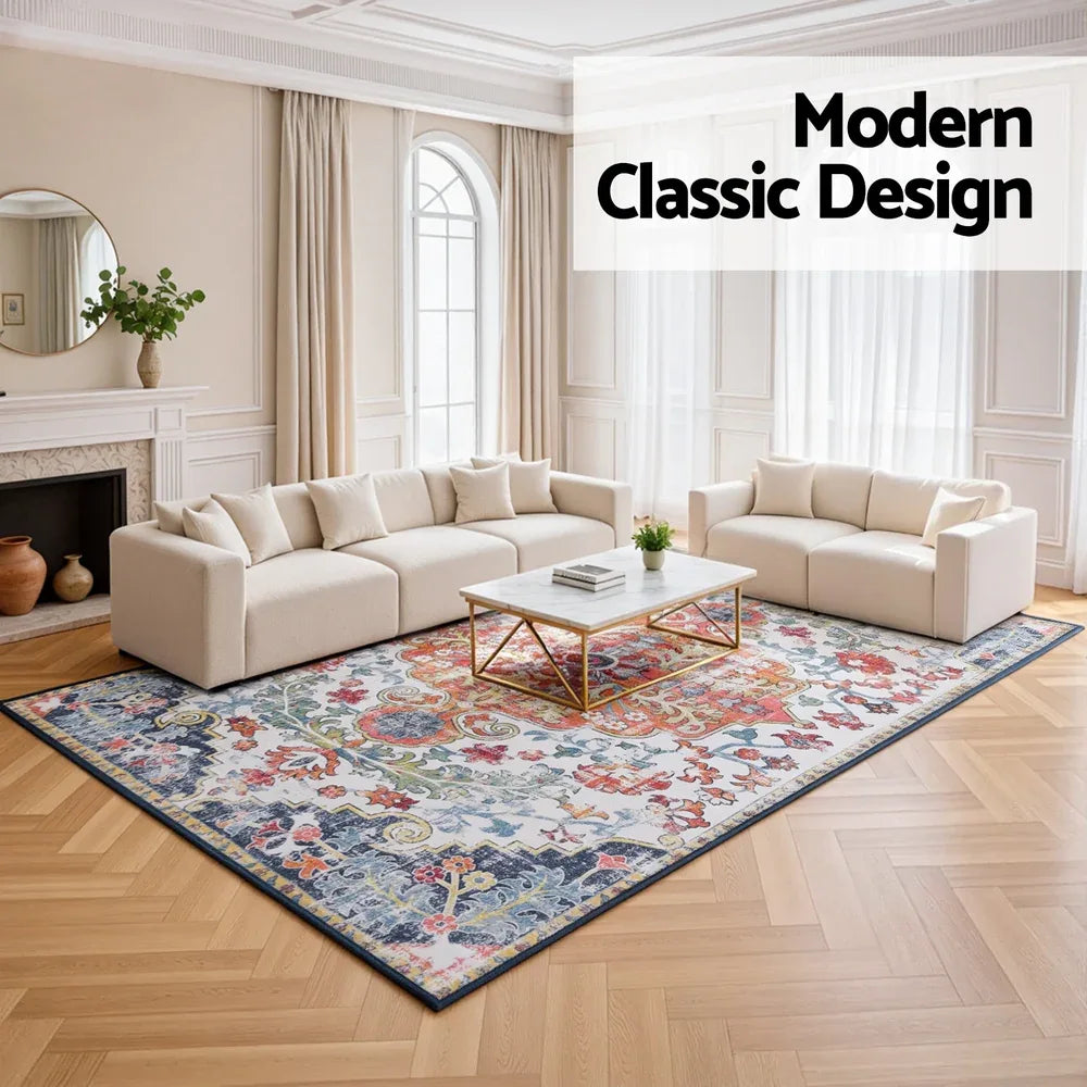 Artiss Floor Rug 240X340cm Large Washable Geometric Area Rug Modern Carpet Mat - Mekamart Australia