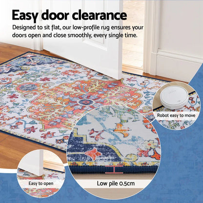 Artiss Floor Rug 50X80 Doormat Carpet Short Pile Non-Slip Entryway Mat Bohemian - Mekamart Australia
