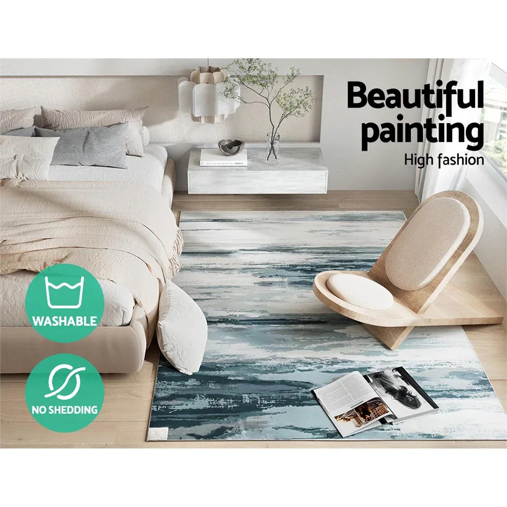 Artiss Rug 160x230cm Area Rug Washable Mat Large Carpet Soft Short Pile Poca - Mekamart Australia