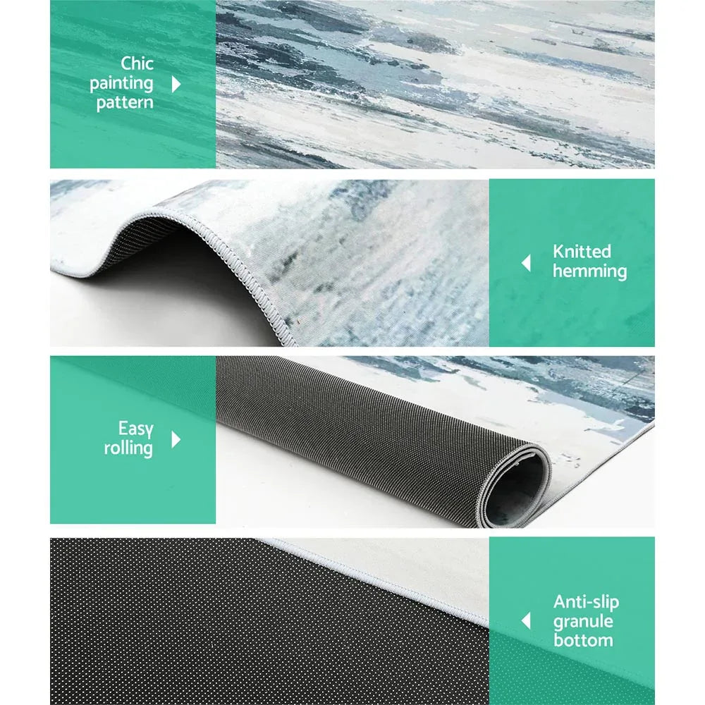 Artiss Rug 160x230cm Area Rug Washable Mat Large Carpet Soft Short Pile Poca - Mekamart Australia