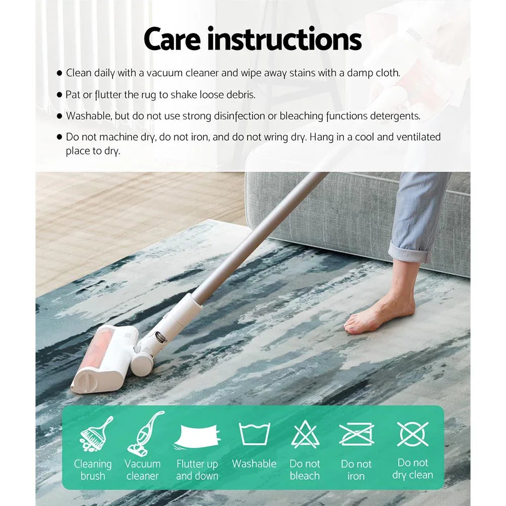 Artiss Rug 160x230cm Area Rug Washable Mat Large Carpet Soft Short Pile Poca - Mekamart Australia