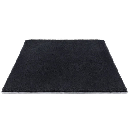 Artiss Floor Rug 160x230cm Plush Area Shaggy Rug Living Room Bedroom Carpet Black - Mekamart Australia