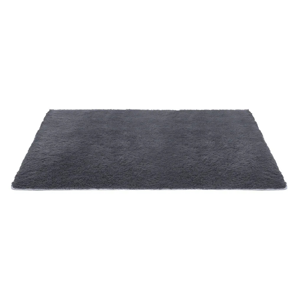 Artiss Floor Rug 160x230cm Plush Area Shaggy Rug Living Room Bedroom Carpet Grey - Mekamart Australia