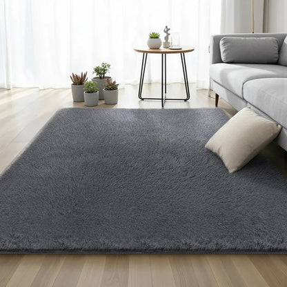 Artiss Floor Rug 160x230cm Plush Area Shaggy Rug Living Room Bedroom Carpet Grey - Mekamart Australia
