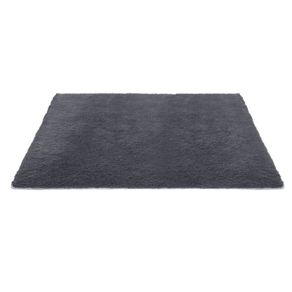 Artiss Floor Rug 200x230cm Plush Area Shaggy Rug Living Room Bedroom Carpet Grey - Mekamart Australia