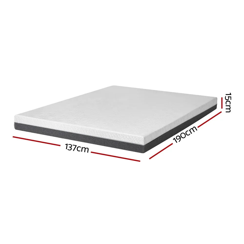 Giselle Bedding Memory Foam Mattress Bed Cool Gel Non Spring 15cm Double - Mekamart Australia
