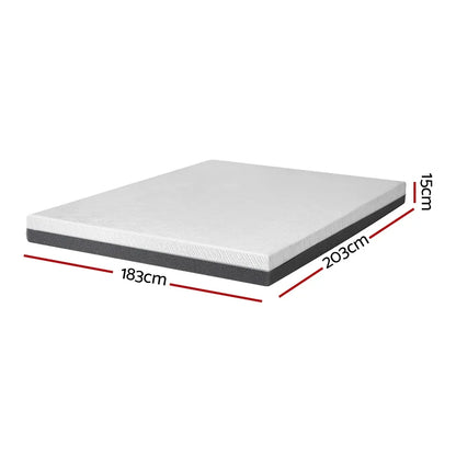 Giselle Bedding Memory Foam Mattress Bed Cool Gel Non Spring 15cm King - Mekamart Australia