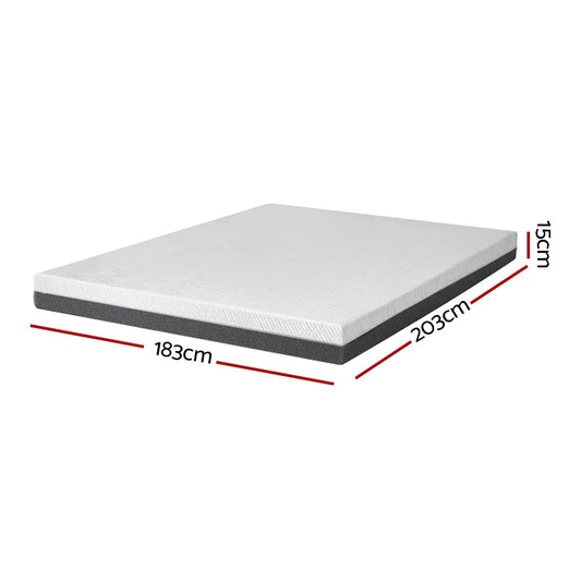 Giselle Bedding Memory Foam Mattress Bed Cool Gel Non Spring 15cm King - Mekamart Australia