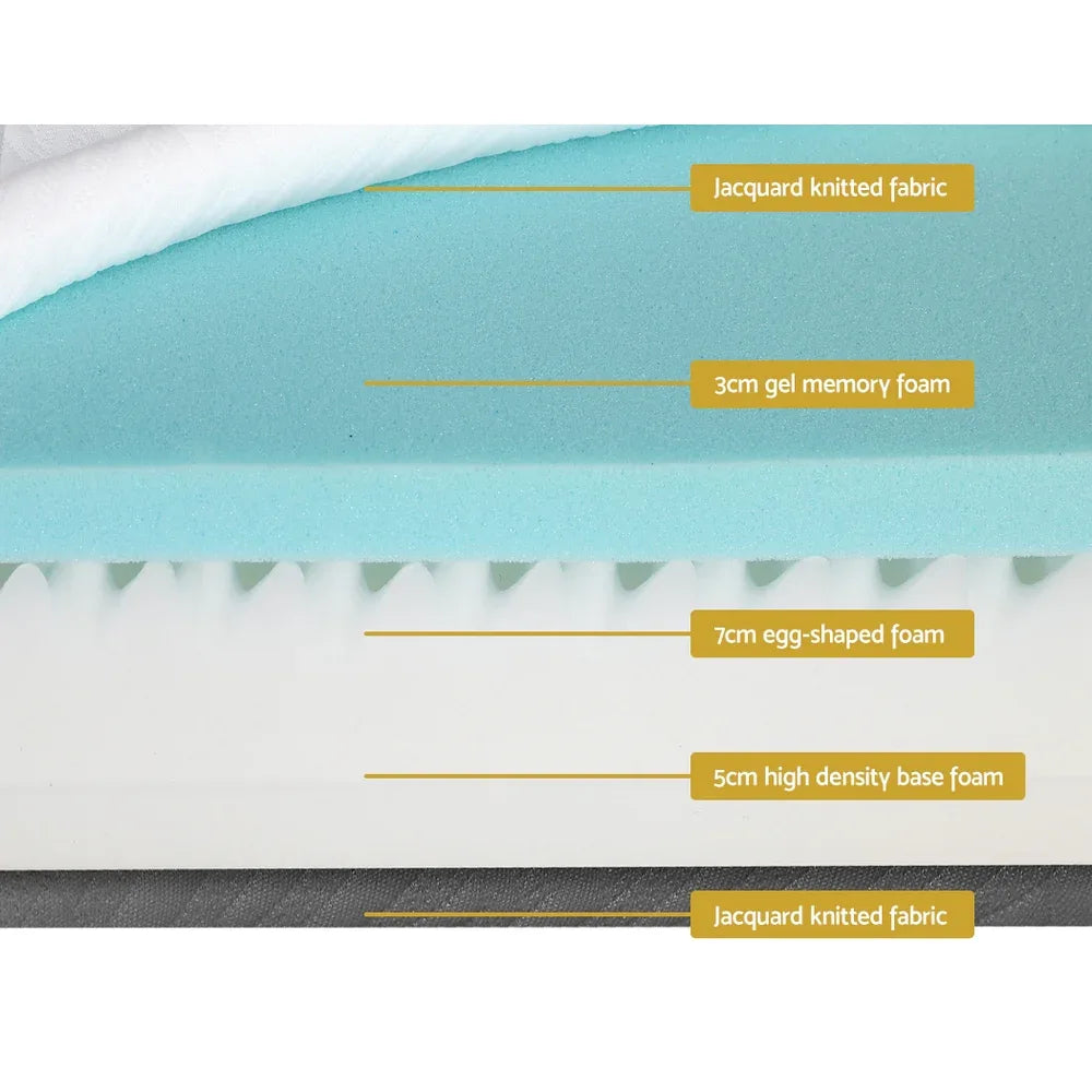 Giselle Bedding Memory Foam Mattress Bed Cool Gel Non Spring 15cm King - Mekamart Australia