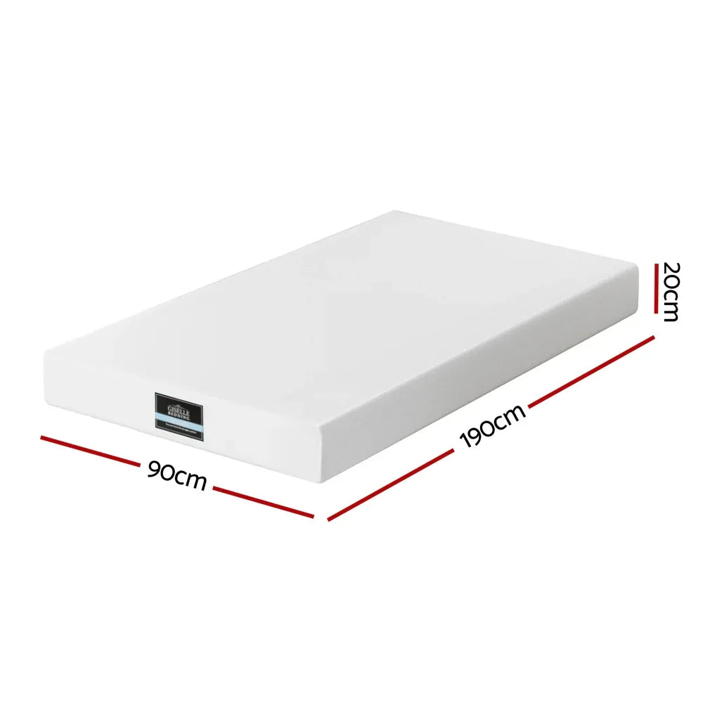 Giselle 20cm Memory Foam Mattress Green Tea Single - Mekamart Australia