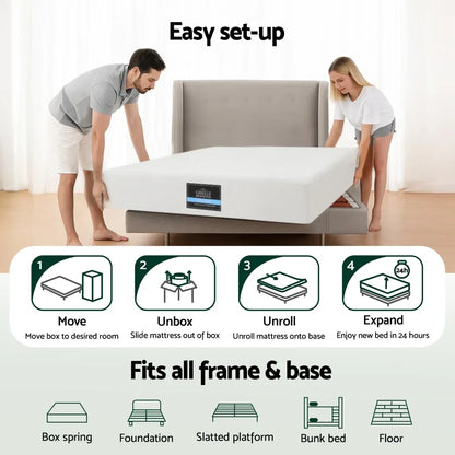 Giselle 20cm Memory Foam Mattress Green Tea Single - Mekamart Australia