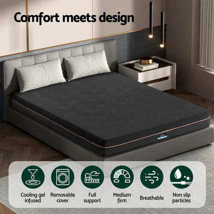 Giselle 18cm Memory Foam Mattress Green Tea Foam Cool Gel Foam Mattresses Double - Mekamart Australia