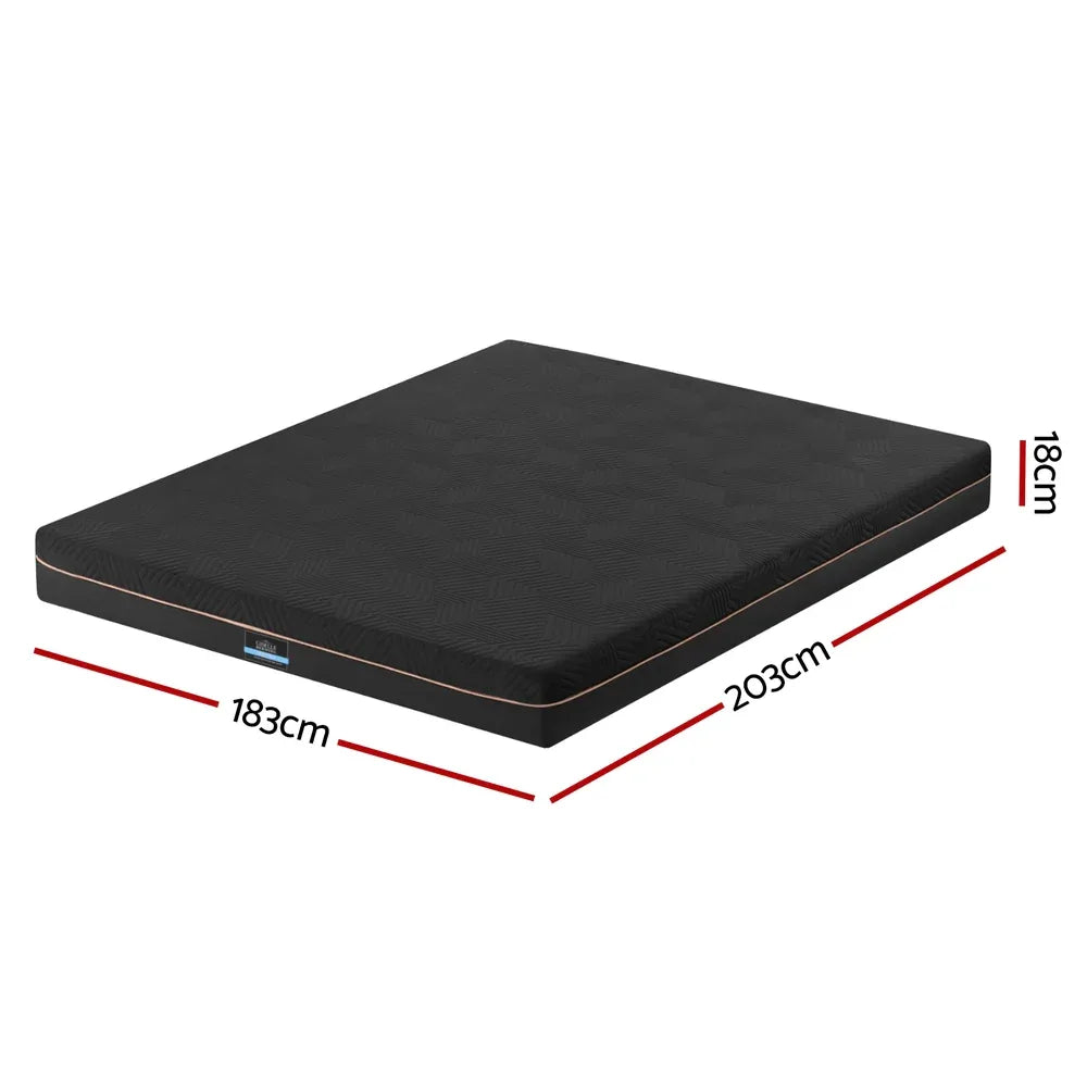 Giselle 18cm Memory Foam Mattress Green Tea Foam Cool Gel Foam Mattresses King - Mekamart Australia