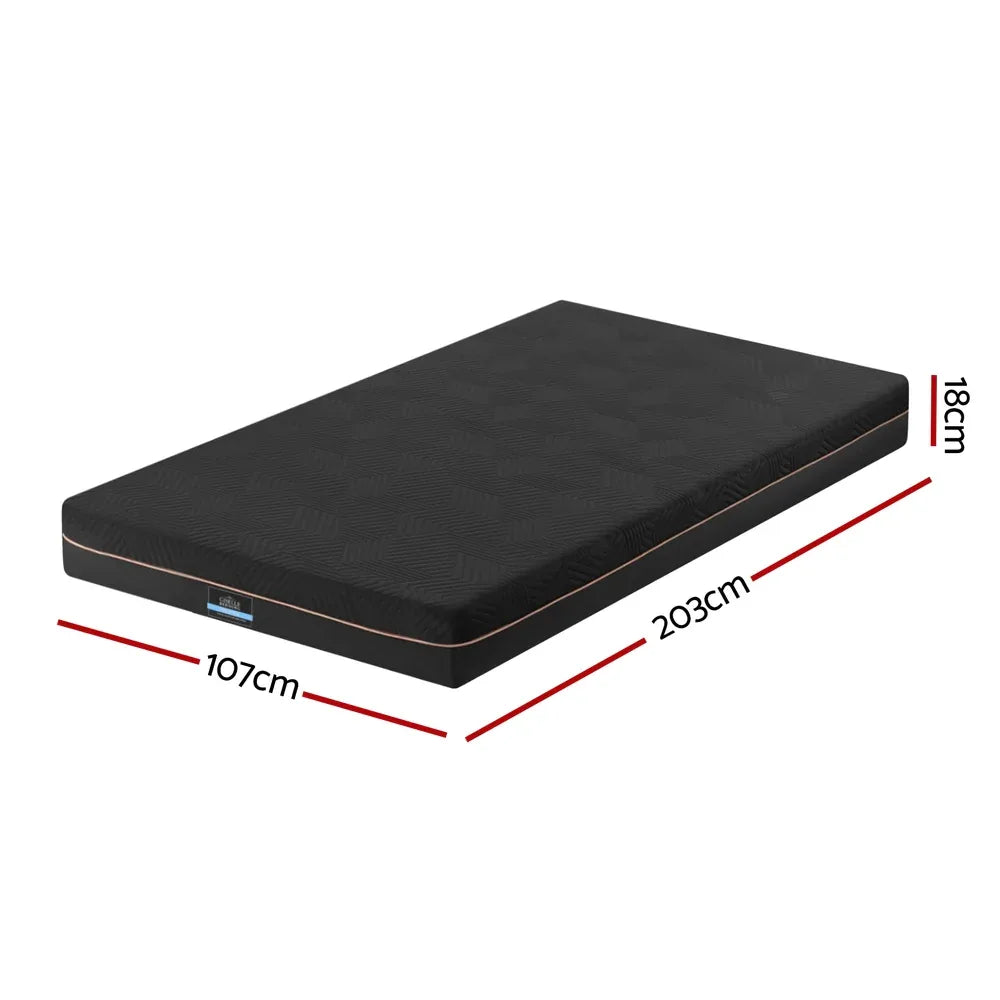 Giselle 18cm Memory Foam Mattress Green Tea Foam Cool Gel Foam Mattresses King Single - Mekamart Australia