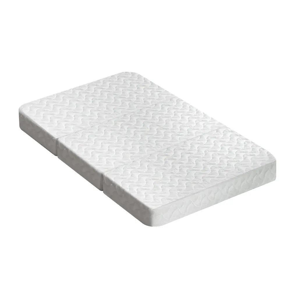 Giselle Bedding Foldable Mattress Folding Foam Cot Bed White - Mekamart Australia