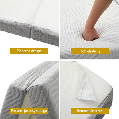 3-Foldable Mattress Giselle Folding Foam Double - Mekamart Australia