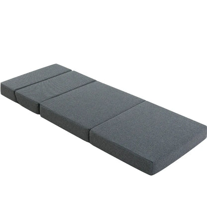 Giselle Bedding Foldable Mattress Folding Foam Bed Floor Mat Grey - Mekamart Australia