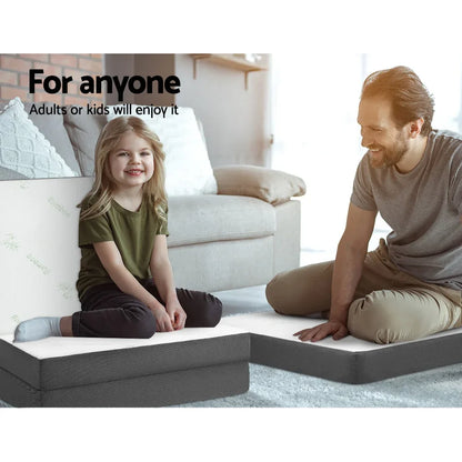 Giselle Bedding Foldable Mattress Folding Foam Single Bamboo - Mekamart Australia