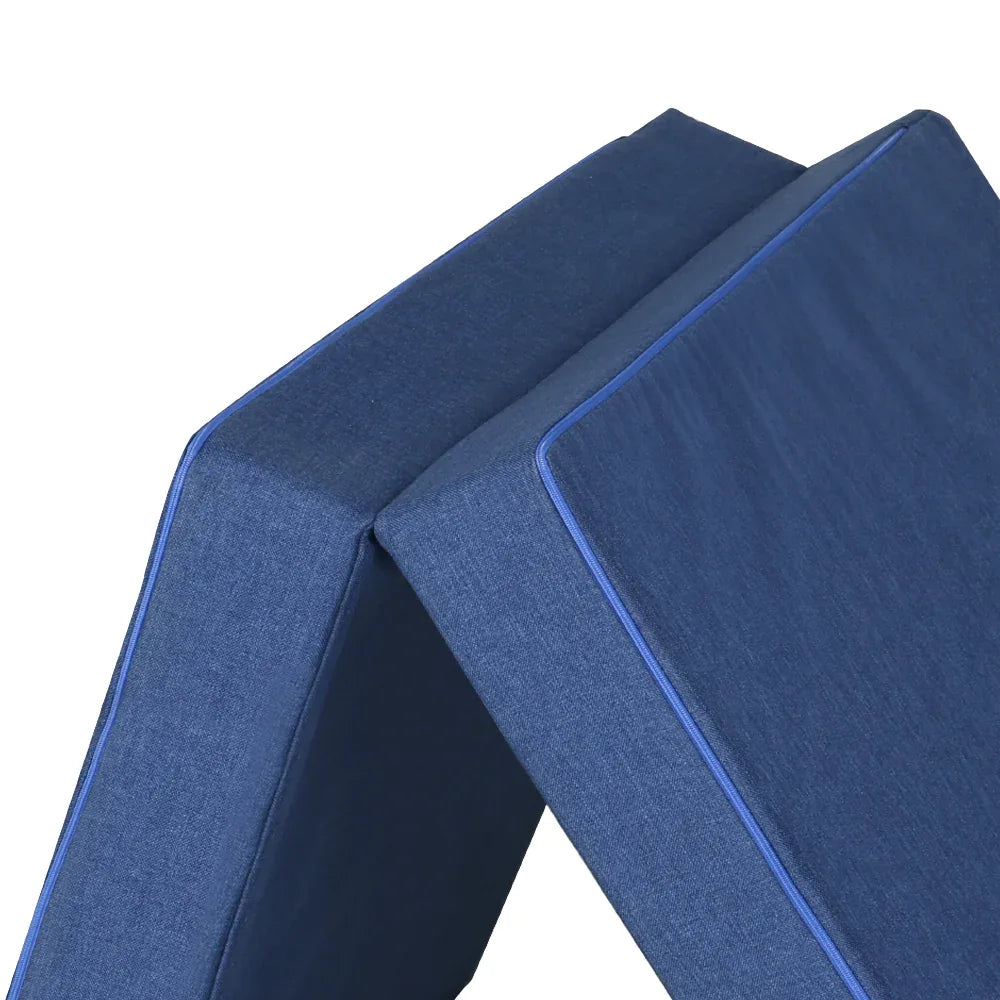 Giselle Bedding Foldable Mattress Folding Foam Single Blue - Mekamart Australia