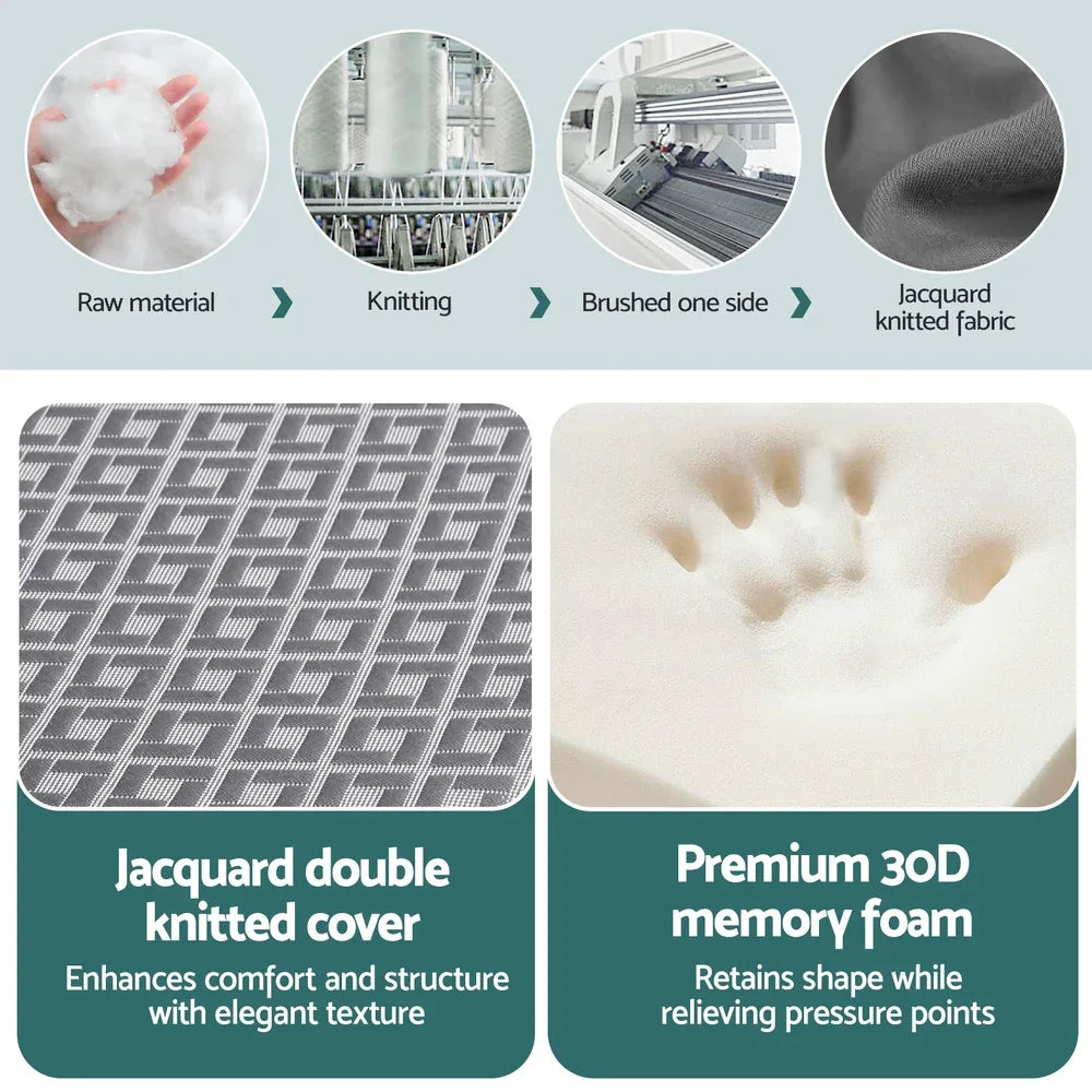 Giselle Foldable Mattress Folding Sofa Bed Trifold Memory Foam Camping Cushion Mat - Mekamart Australia