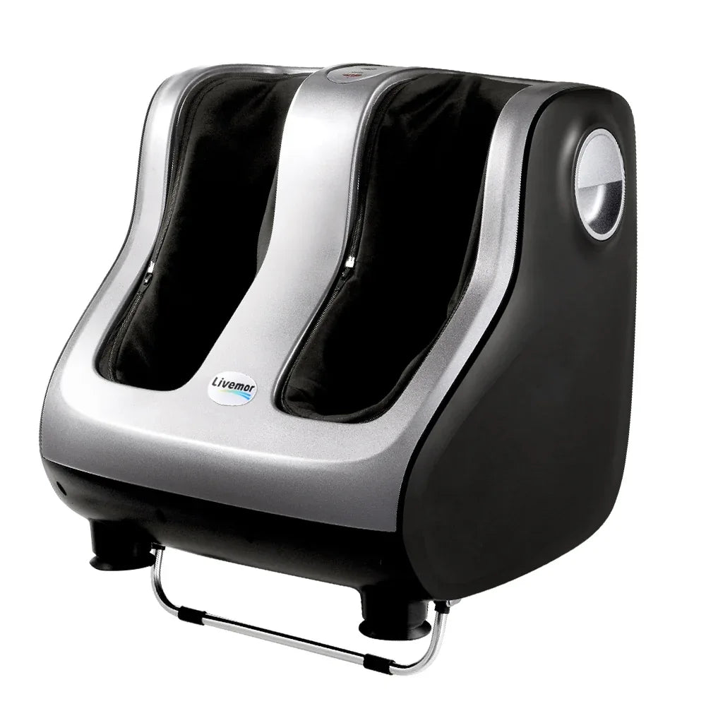 Livemor Foot Massager Shiatsu Massagers Electric Roller Calf Leg Kneading Silver - Mekamart Australia