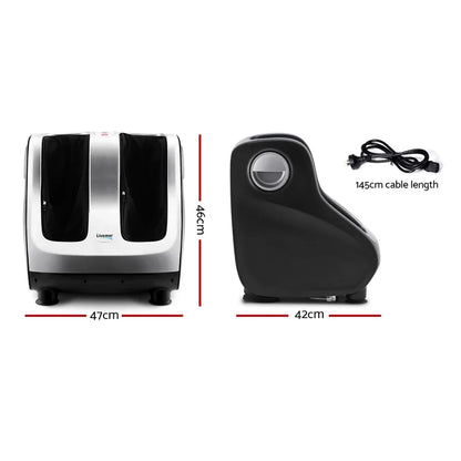 Livemor Foot Massager Shiatsu Massagers Electric Roller Calf Leg Kneading Silver - Mekamart Australia