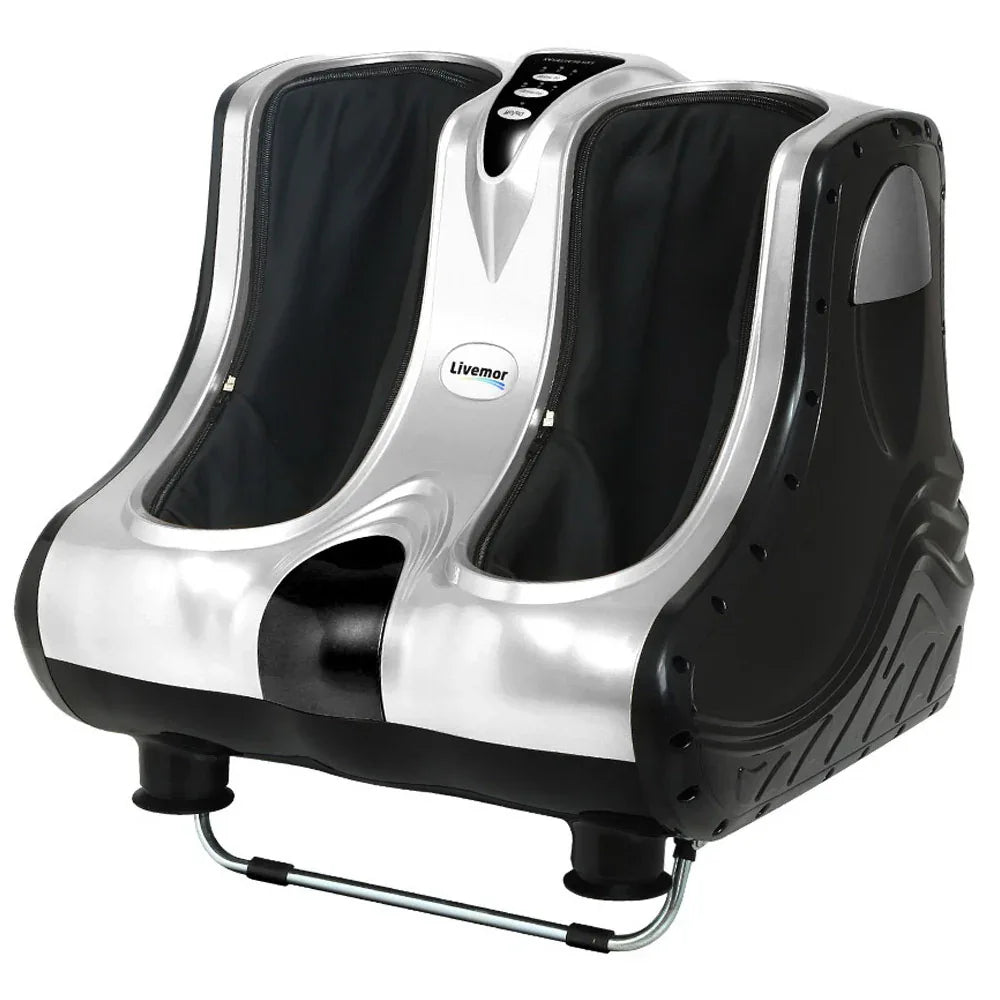 Livemor Foot Massager Massagers Shiatsu Electric Roller Ankle Calf Leg Kneading Silver - Mekamart Australia