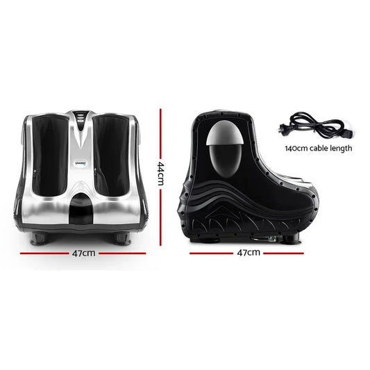 Livemor Foot Massager Massagers Shiatsu Electric Roller Ankle Calf Leg Kneading Silver - Mekamart Australia