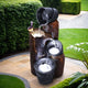 Gardeon Solar Water Feature Cascading Fountain 3-Tier Bucket LED light Bird 76CM - Mekamart Australia