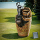 Gardeon Solar Fountain Water Feature Outdoor Cascading Hand Pump Design 80CM - Mekamart Australia