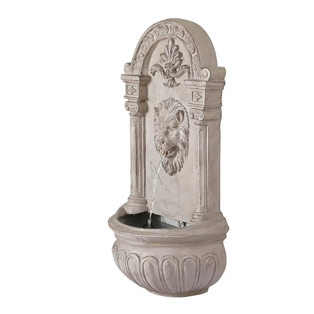 Gardeon Solar Fountain Water Feature Wall Mount Garden Fountains 77CM Beige - Mekamart Australia