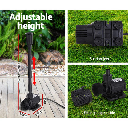 Gardeon Solar Pond Pump Submersible Water Fountain Kit 9.8FT - Mekamart Australia