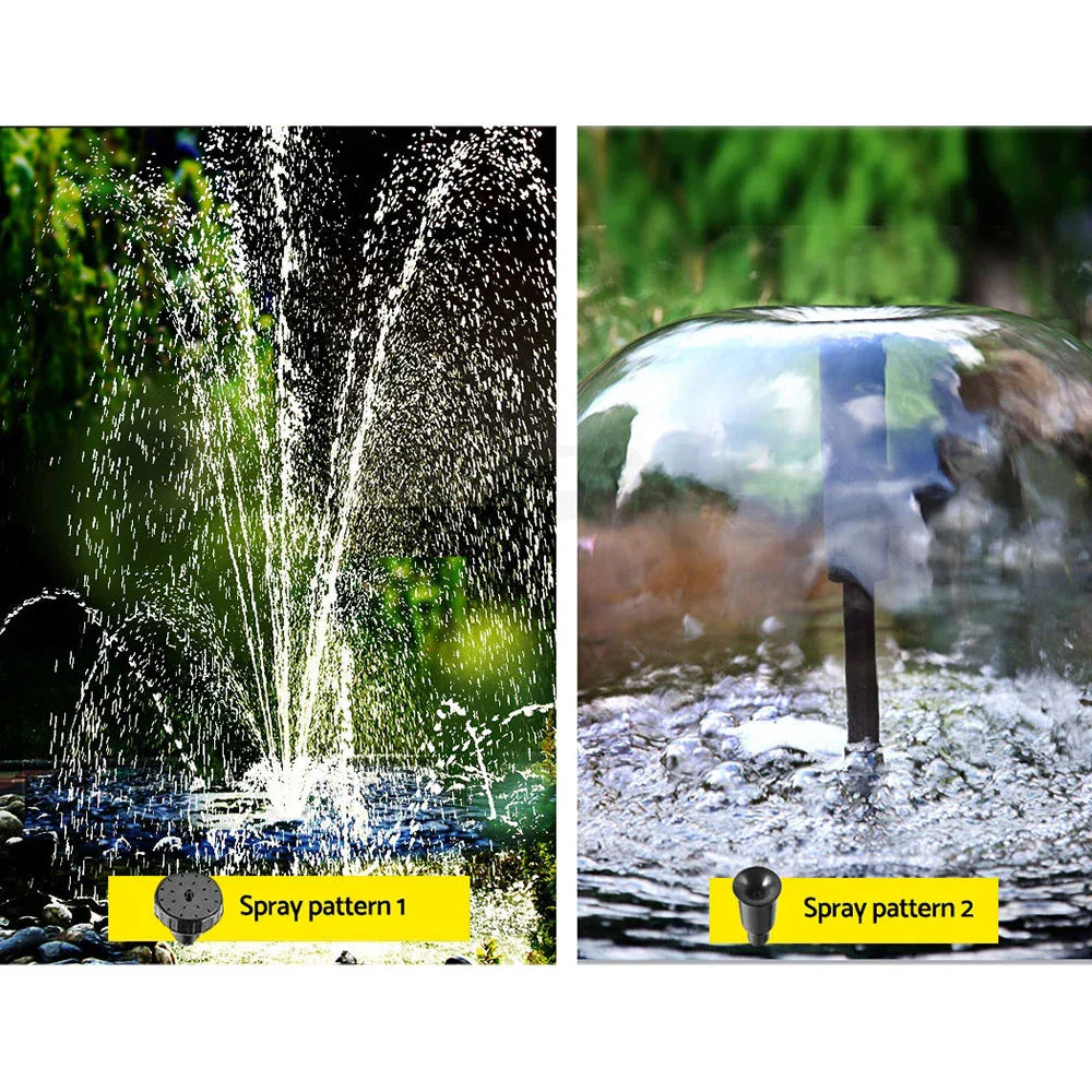 Gardeon Solar Pond Pump with Battery Kit LED Lights 9.8FT - Mekamart Australia