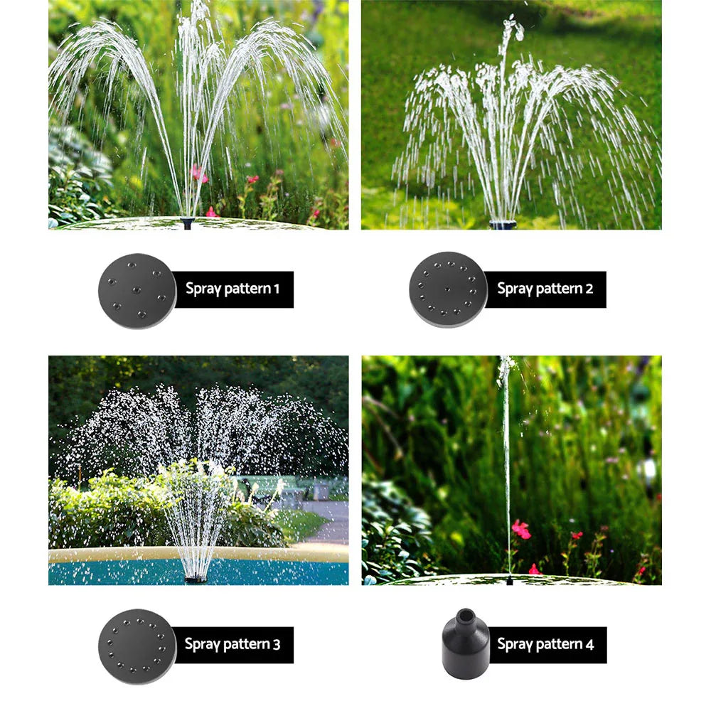 Gardeon Solar Pond Pump Submersible Water Fountain with Battery LED Lights 4.4FT - Mekamart Australia
