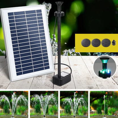 Gardeon Solar Pond Pump Submersible Water Fountain with Battery LED Lights 4.4FT - Mekamart Australia