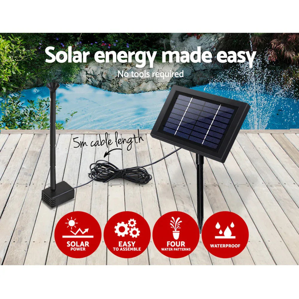 Gardeon Solar Pond Pump Submersible Water Fountain Kit 4FT - Mekamart Australia
