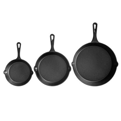 5-star chef Non Stick Frying Pan Cast Iron 3PCS - Mekamart Australia