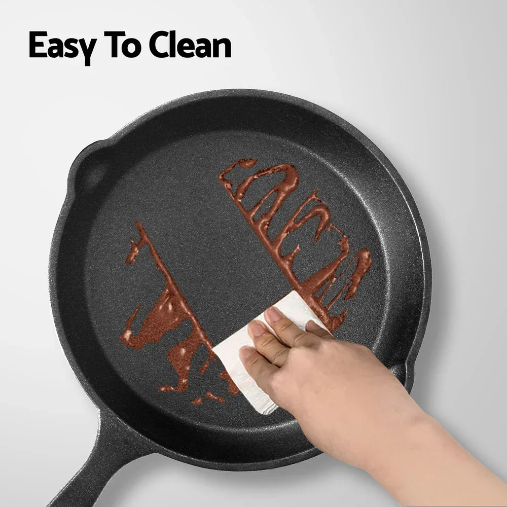 5-star chef Non Stick Frying Pan Cast Iron 3PCS - Mekamart Australia