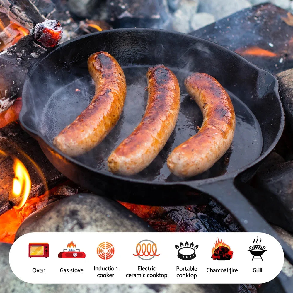 5-star chef Non Stick Frying Pan Cast Iron 3PCS - Mekamart Australia