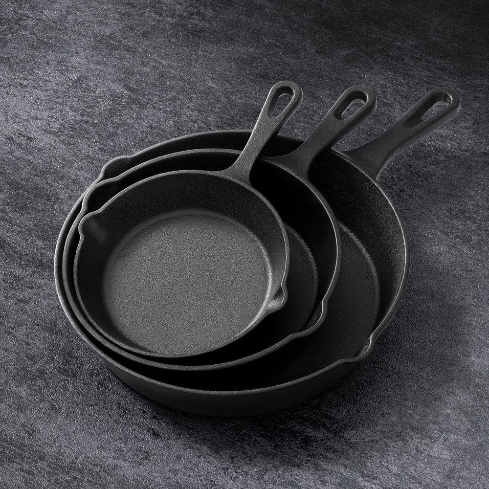 5-star chef Non Stick Frying Pan Cast Iron 3PCS - Mekamart Australia