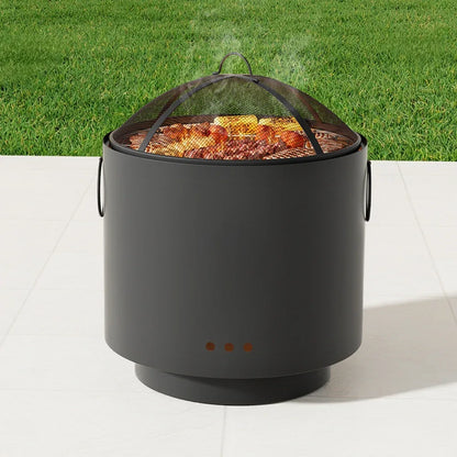 Grillz Fire Pit BBQ Portable Deep Bowl Outdoor Fireplace - Mekamart Australia