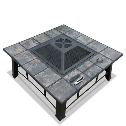 Grillz Fire Pit BBQ Grill Ice Bucket 4-In-1 Table - Mekamart Australia