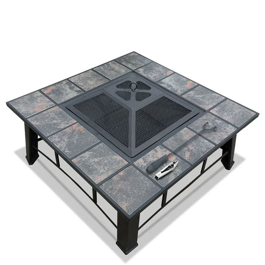 Grillz Fire Pit BBQ Grill Ice Bucket 4-In-1 Table - Mekamart Australia