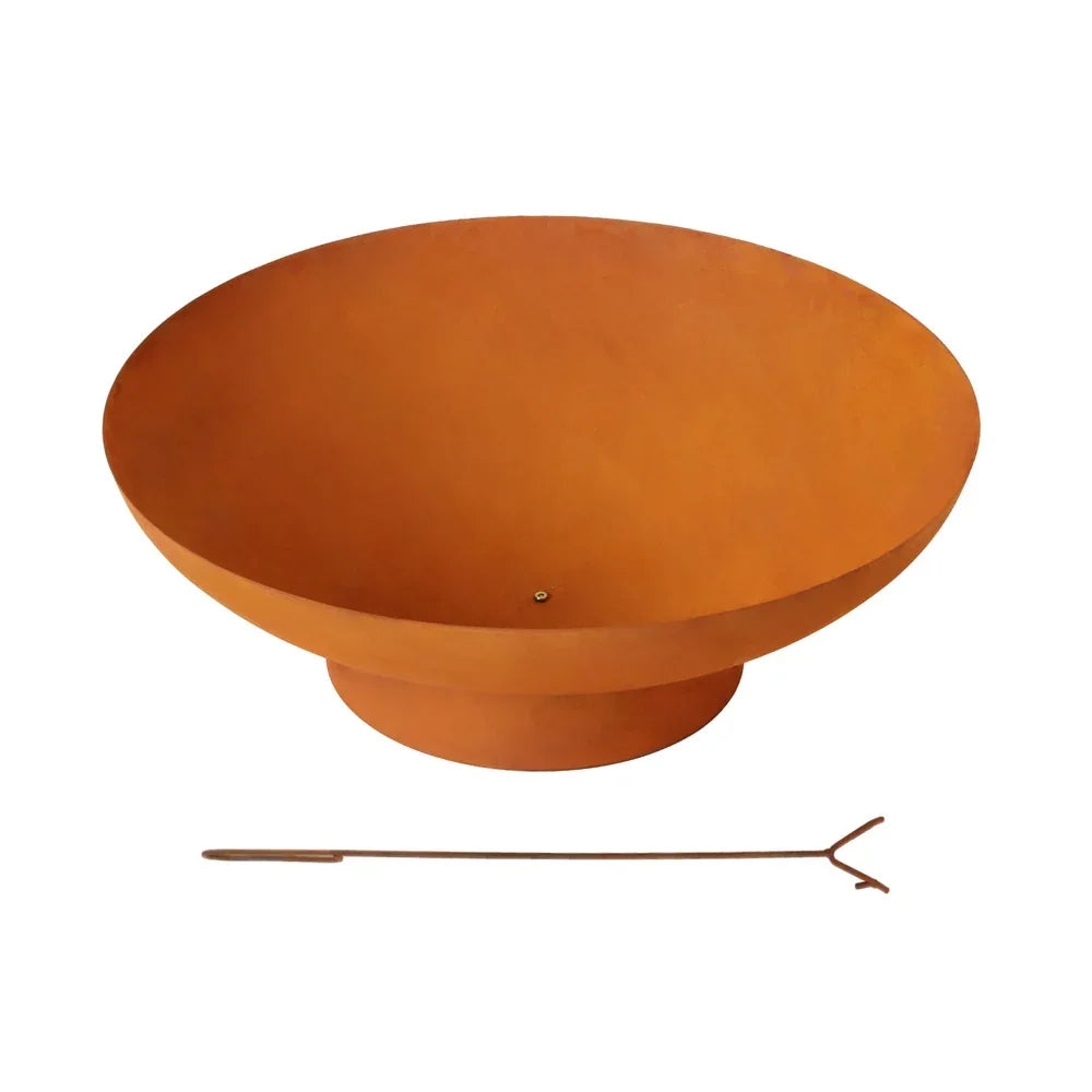 Grillz Fire Pit Iron Bowl 80cm Outdoor Patio Fireplace - Mekamart Australia