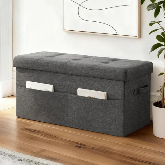 Artiss Storage Ottoman Foot Stool Rest Foldable - Mekamart Australia