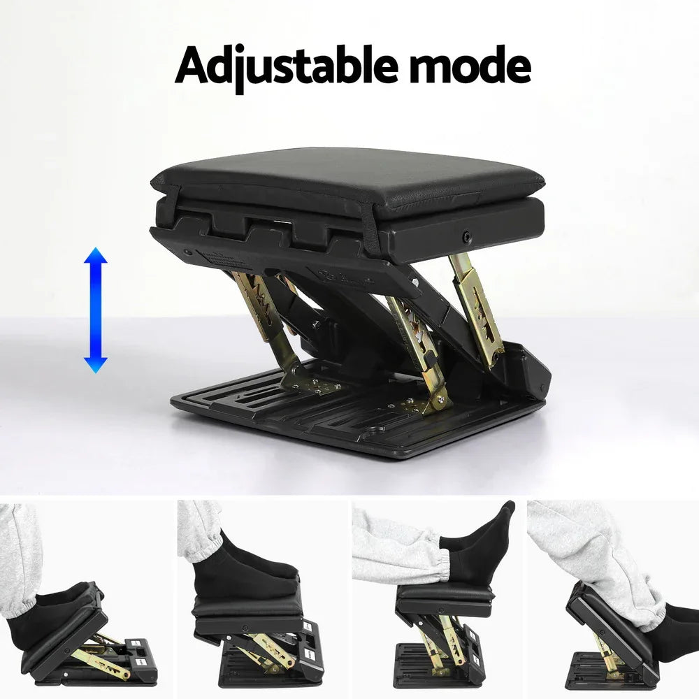 Artiss Foot Rest Stool Office Under Desk Fold Footrest Massage Cushion Pad Black - Mekamart Australia