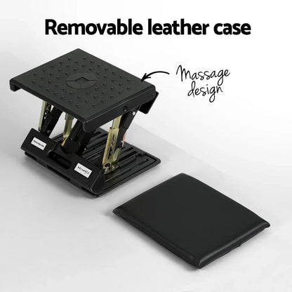 Artiss Foot Rest Stool Office Under Desk Fold Footrest Massage Cushion Pad Black - Mekamart Australia