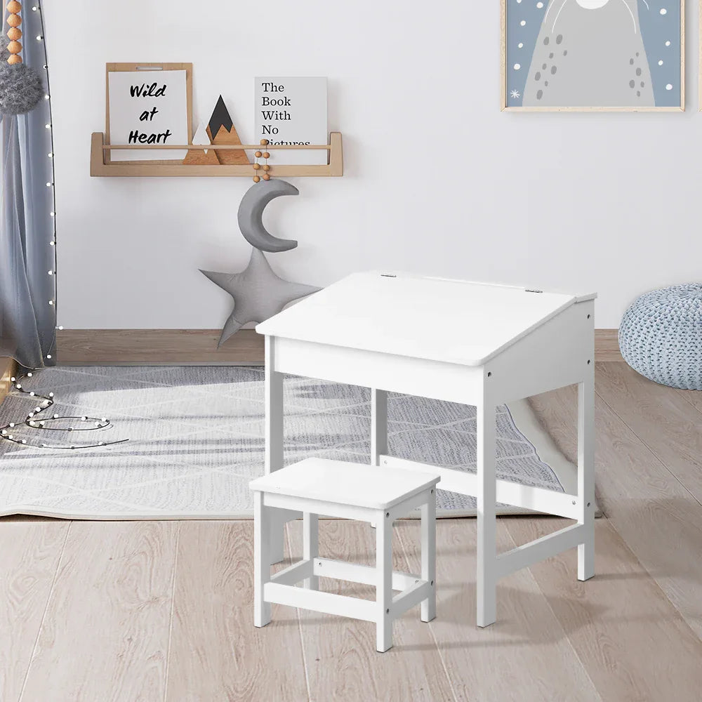Keezi 2PCS Kids Table and Chairs Set Activity Children Playing Toys Study Desk - Mekamart Australia