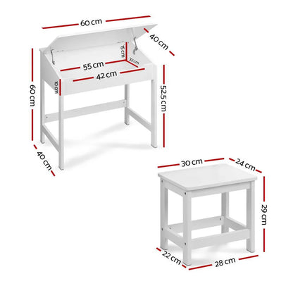 Keezi 2PCS Kids Table and Chairs Set Activity Children Playing Toys Study Desk - Mekamart Australia